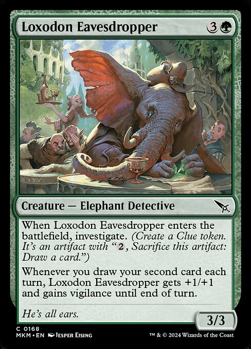 Loxodon Eavesdropper — Murders at Karlov Manor #168 — Non Foil