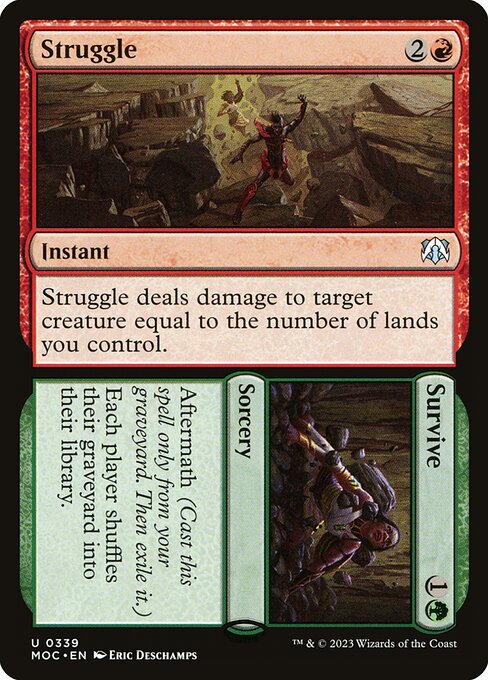 Struggle // Survive — March of the Machine Commander #339 — Non Foil
