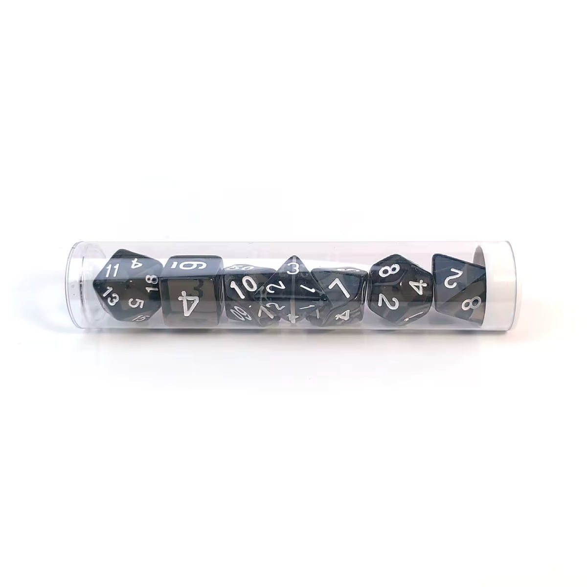 7-Piece Acrylic Dice Set — Black