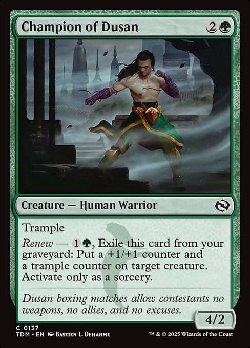 Champion of Dusan — Tarkir: Dragonstorm #137 — Non Foil