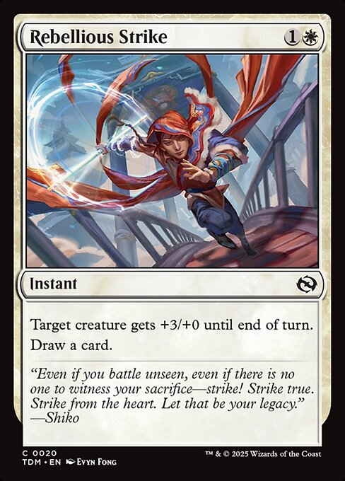 Rebellious Strike — Tarkir: Dragonstorm #20 — Non Foil