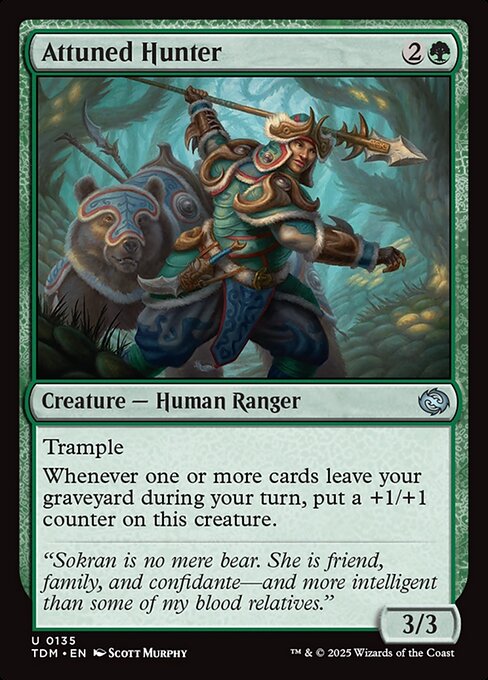 Attuned Hunter — Tarkir: Dragonstorm #135 — Non Foil — reference image 1