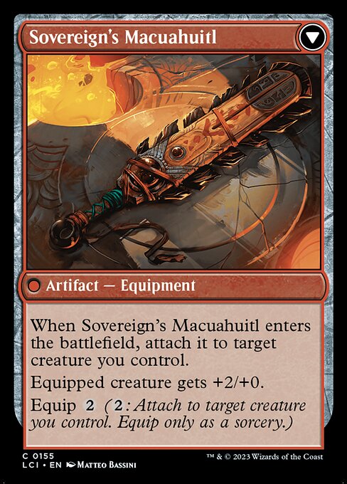 Idol of the Deep King // Sovereign's Macuahuitl — The Lost Caverns of Ixalan #155 — Non Foil — reference image 2