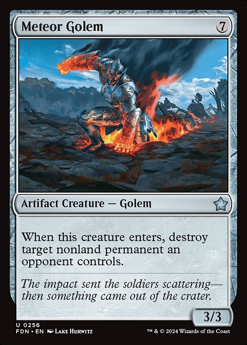 Meteor Golem — Foundations #256 — Non Foil