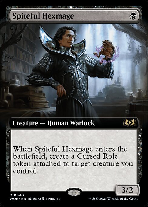 Spiteful Hexmage — Wilds of Eldraine #343 — Foil — reference image 1