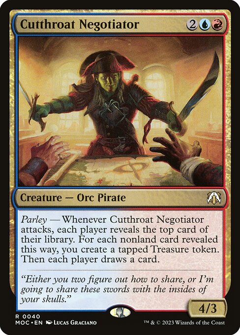 Cutthroat Negotiator — March of the Machine Commander #40 — Non Foil — reference image 1