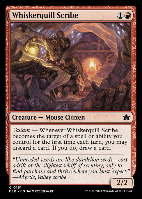 Whiskerquill Scribe — Bloomburrow #161 — Non Foil