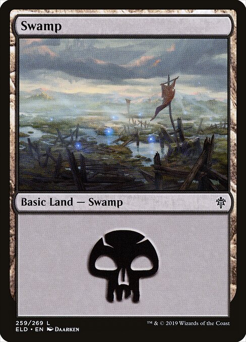 Swamp — Throne of Eldraine #259 — Non Foil — reference image 1