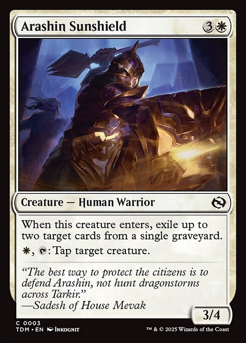 Arashin Sunshield — Tarkir: Dragonstorm #3 — Foil — reference image 1