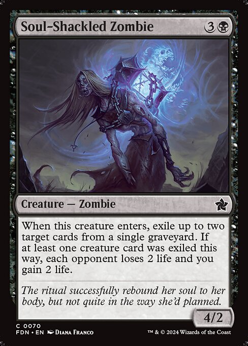 Soul-Shackled Zombie — Foundations #70 — Non Foil
