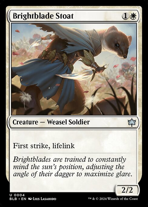 Brightblade Stoat — Bloomburrow #4 — Non Foil — reference image 1