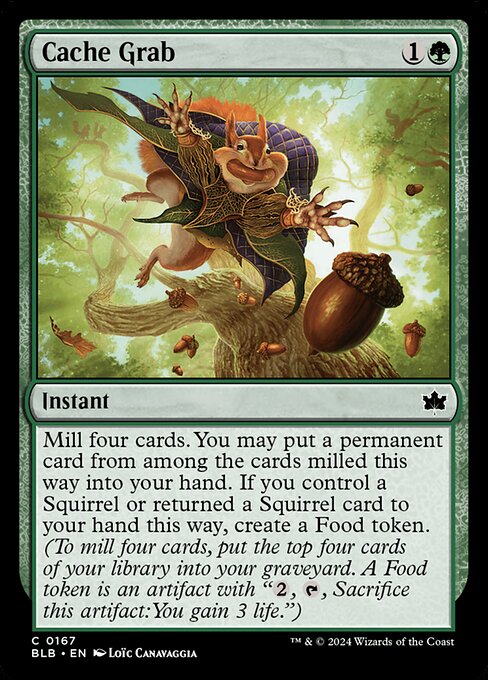 Cache Grab — Bloomburrow #167 — Foil — reference image 1