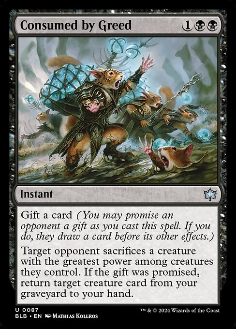 Consumed by Greed — Bloomburrow #87 — Non Foil — reference image 1