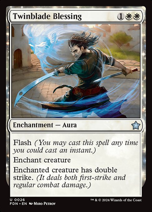 Twinblade Blessing — Foundations #26 — Non Foil — reference image 1