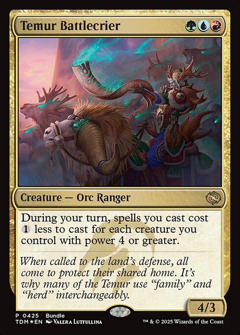 Temur Battlecrier — Tarkir: Dragonstorm #425 — Foil — reference image 1