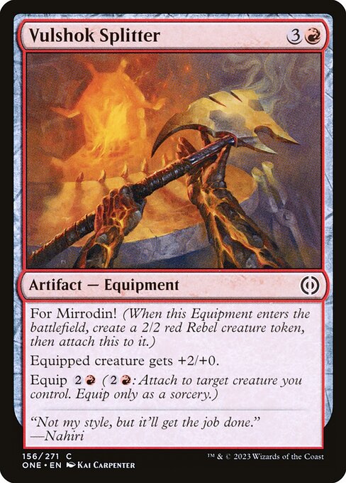 Vulshok Splitter — Phyrexia: All Will Be One #156 — Non Foil — reference image 1