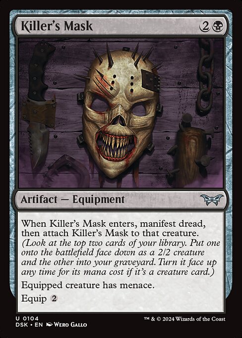 Killer's Mask — Duskmourn: House of Horror #104 — Non Foil — reference image 1