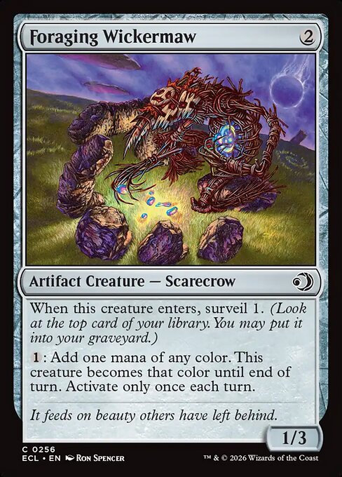 Foraging Wickermaw — Lorwyn Eclipsed #256 — Non Foil