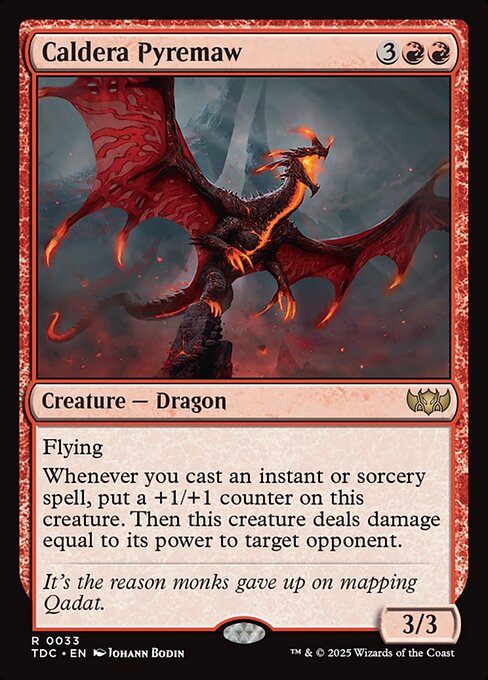 Caldera Pyremaw — Tarkir: Dragonstorm Commander #33 — Non Foil — reference image 1