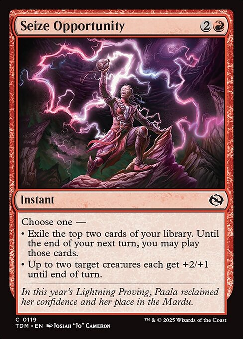 Seize Opportunity — Tarkir: Dragonstorm #119 — Non Foil