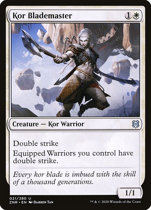 Kor Blademaster — Zendikar Rising #21 — Non Foil — reference image 1