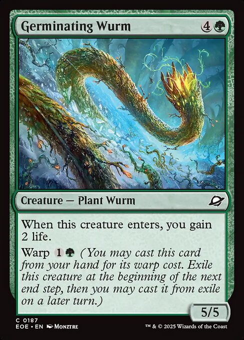 Germinating Wurm — Edge of Eternities #187 — Non Foil — reference image 1