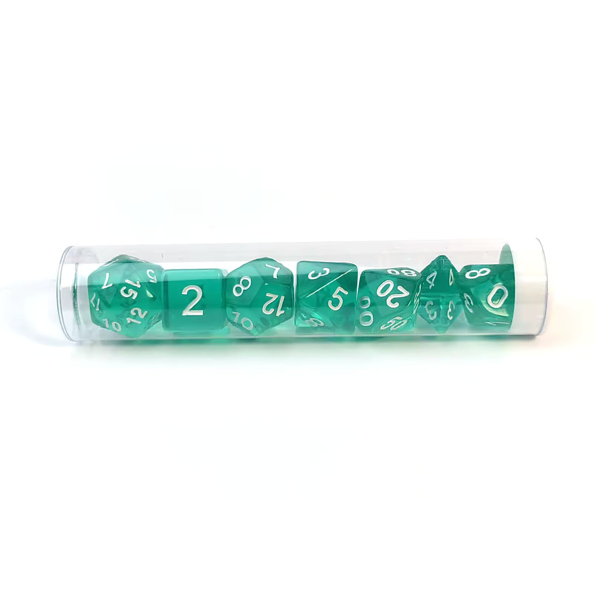 7-Piece Acrylic Dice Set — Lake Blue