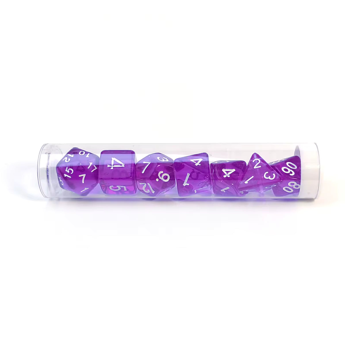 7-Piece Acrylic Dice Set — Purple